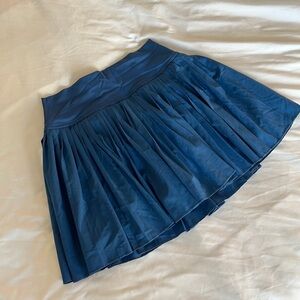 Blue Pleated Tennis Skirt with Shorts